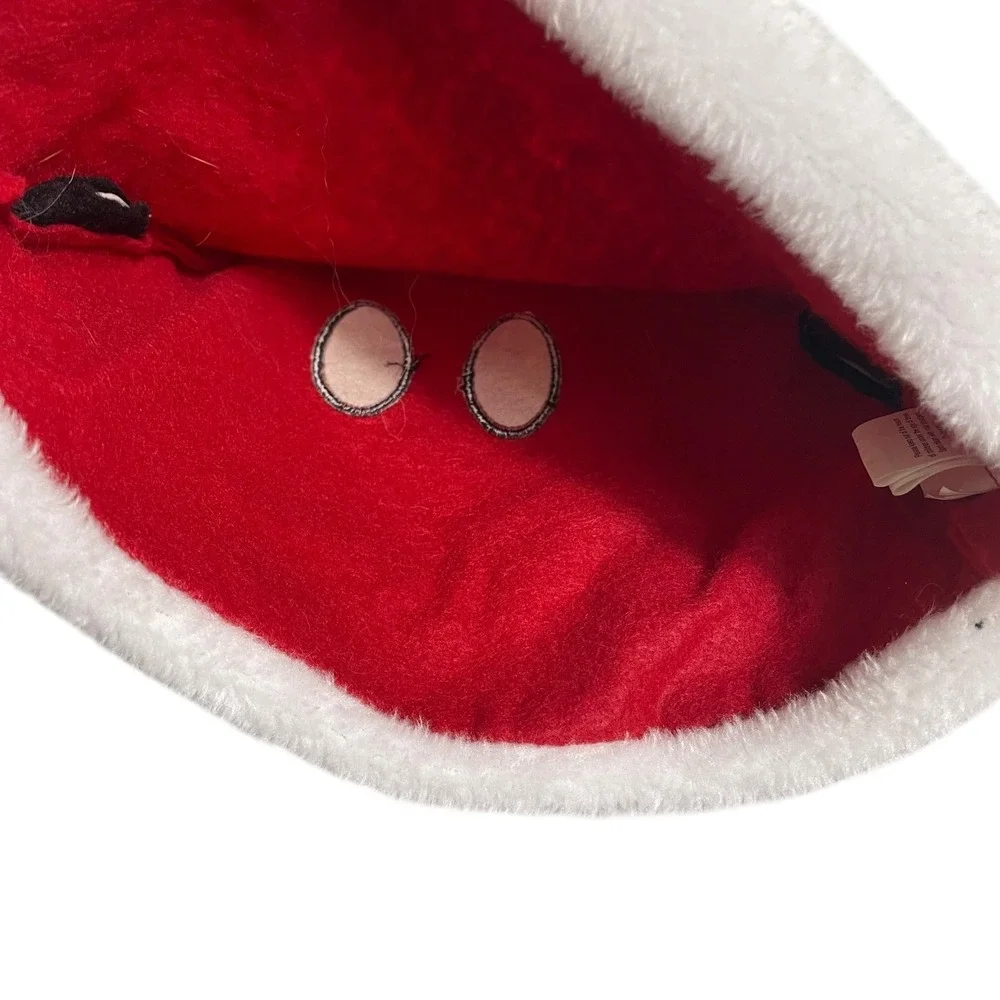 Disney Mickey Mouse‎ Santa Hat Kids Holiday Christmas Fleece Plush Ears